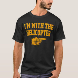 T-shirt Halloween, je suis avec l'hélicoptère