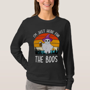 T-shirt Halloween Je suis juste ici pour le Fantôme Drôle