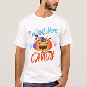 T-shirt Halloween Je suis juste là pour les huées
