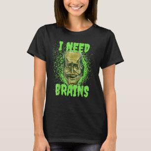 T-shirt Halloween Joe Boden J'ai besoin de cerveaux Zombie