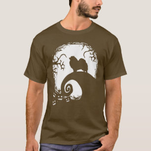 T-shirt Halloween Keeshond Et Lune