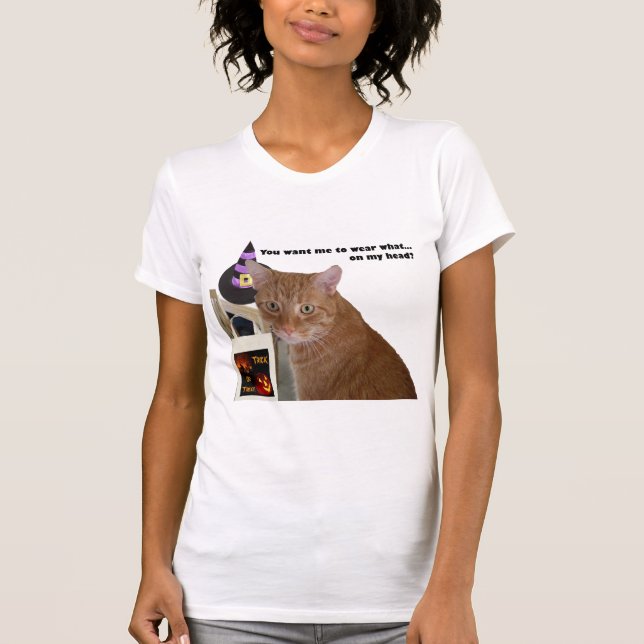T-shirt Halloween Kitty porte ce que les femmes (Devant)