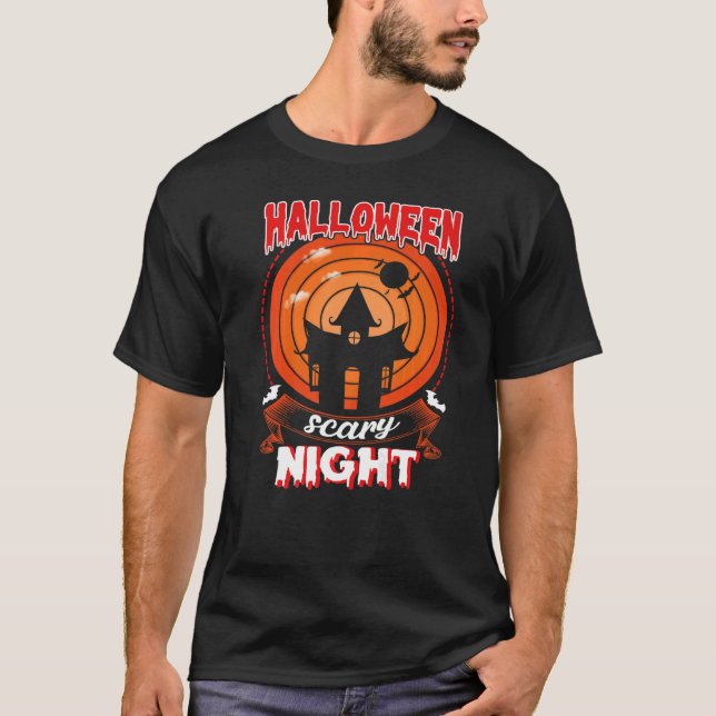 T-shirt Halloween la nuit effrayante (Devant)