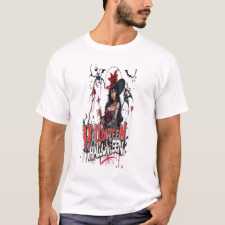 T-shirt halloween ladies graffiti art 3D family