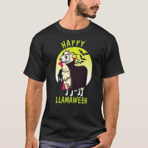 T-shirt Halloween Lama Joyeux Llamaween