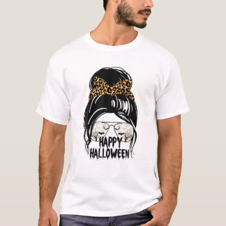 T-shirt Halloween Léopard Pour Maman Joyeux Halloween 2021