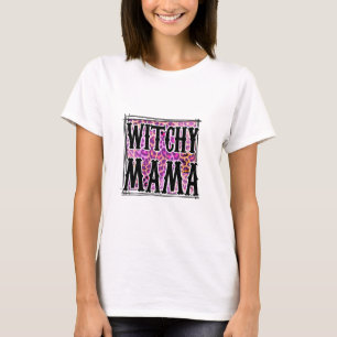 T-shirt Halloween Leopard Witchy Mama Birthday