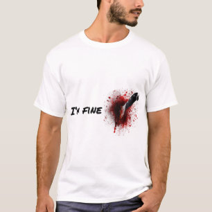 T-shirt Halloween l'horreur de sang plaie blessure de sang