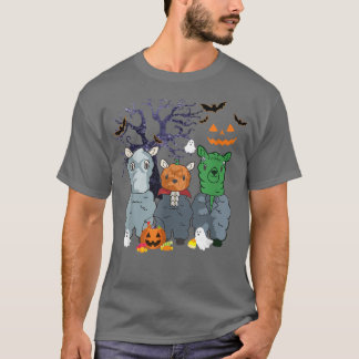 T-shirt Halloween Llama sorcière effroi Costume d'Hallowee
