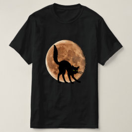 T-shirt Halloween Lune Chat Noire