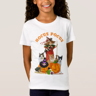 T-Shirt Halloween magique avec sorcières chats et Citrouil