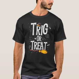 T-shirt Halloween Math Enseignant Trier Ou Traiter Ecole É