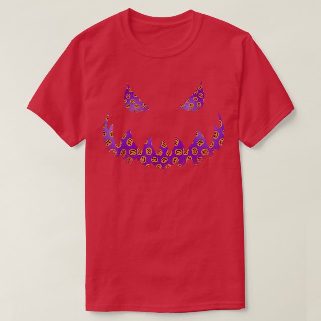 T-shirt Halloween mignon Citrouille Motif JackOLantern Hal (Design devant)