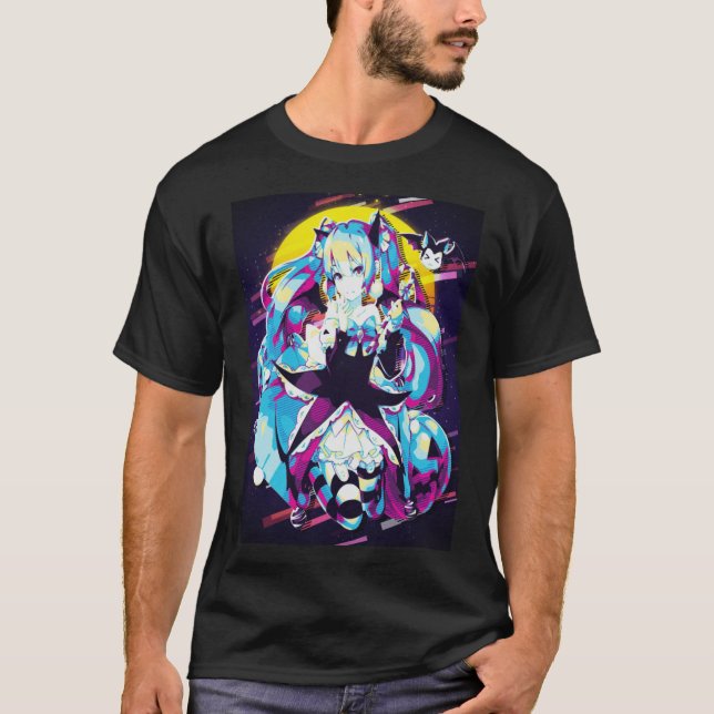 T-shirt Halloween Miku Retro 7120png120 (Devant)