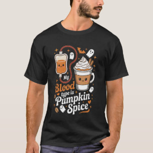 T-shirt Halloween Mon Groupe Sanguin est Pumpkin Spice