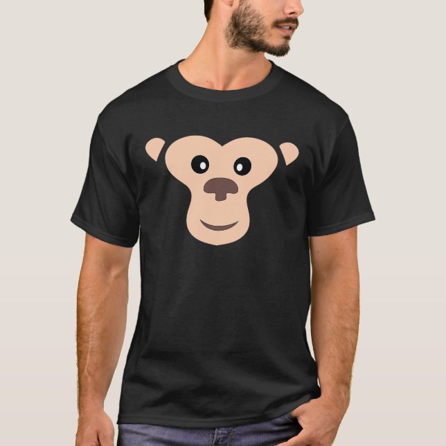 T-shirt Halloween MONKEY Visage Costume Enfants Easy MONKE (Devant)