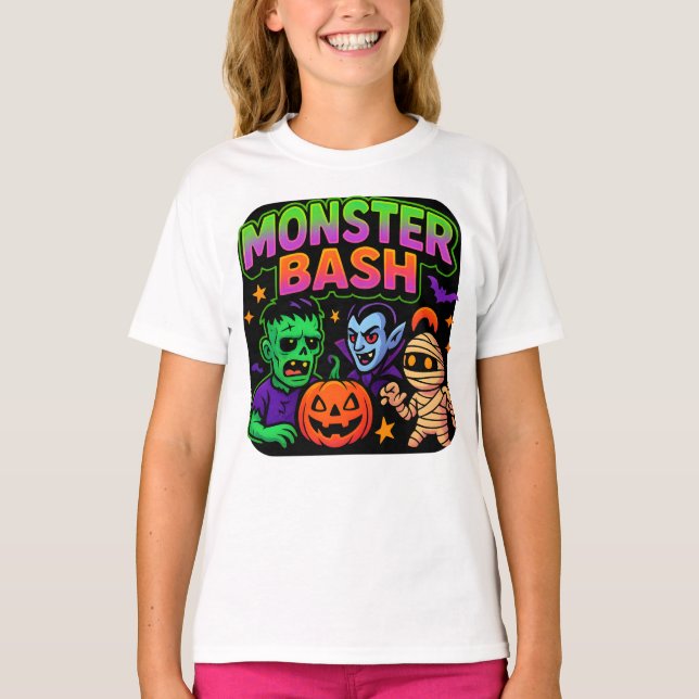 T-shirt Halloween Monster Bash Vêtements Cute Unisex (Devant)