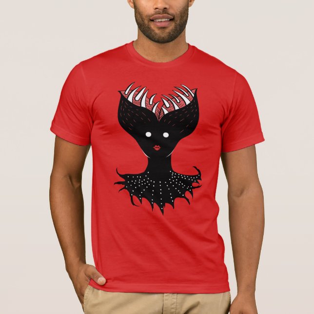 T-shirt Halloween, monstre démon déplaisant (Devant)