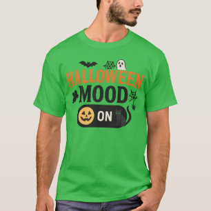 T-shirt Halloween Mood Chat Éffrayant Design rétro