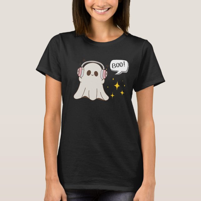 T-shirt Halloween musicale de Boo Ghost (Devant)