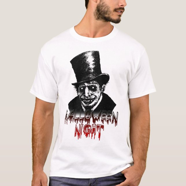 T-shirt Halloween Night Jack Le Ripper Vampire (Devant)