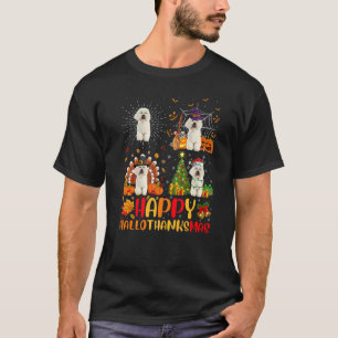 T-shirt Halloween Noël Bichon Frise Chien Hallothanksm