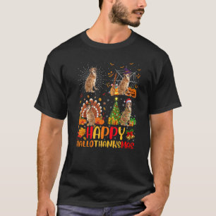 T-shirt Halloween Noël Brittany Épagneul Chien Hallothan