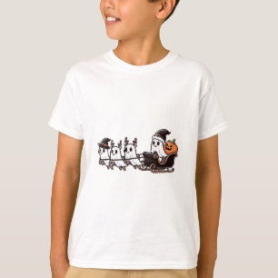 T-shirt Halloween Noël Père Noël Reindeer Ghost Happy G