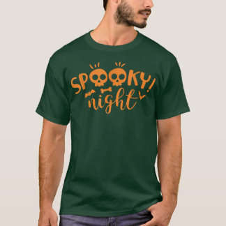 T-shirt Halloween Nuit Éffrayante Mignonne Skeleton Femmes