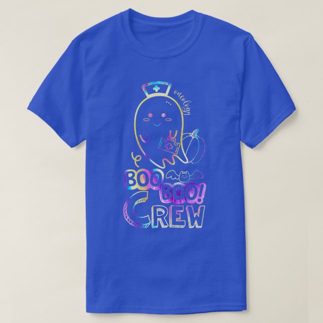 T-shirt Halloween Nurse Praticien Boo Crew, Infirmière Hal (Design devant)