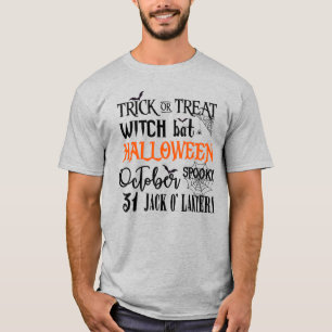 T-shirt Halloween - Octobre - Texte de sorcière