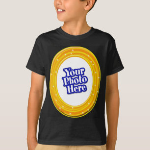 T-shirt Halloween Orange Et Jaune Avec Votre Photo