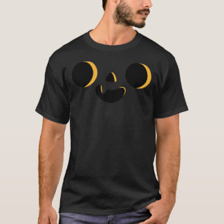 T-shirt Halloween Orange Happy Citrouille Cool Face Emoji 