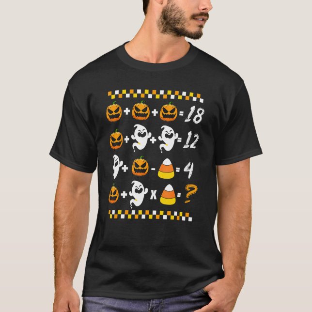 T-shirt Halloween Ordre des opérations Quiz Math Enseignan (Devant)