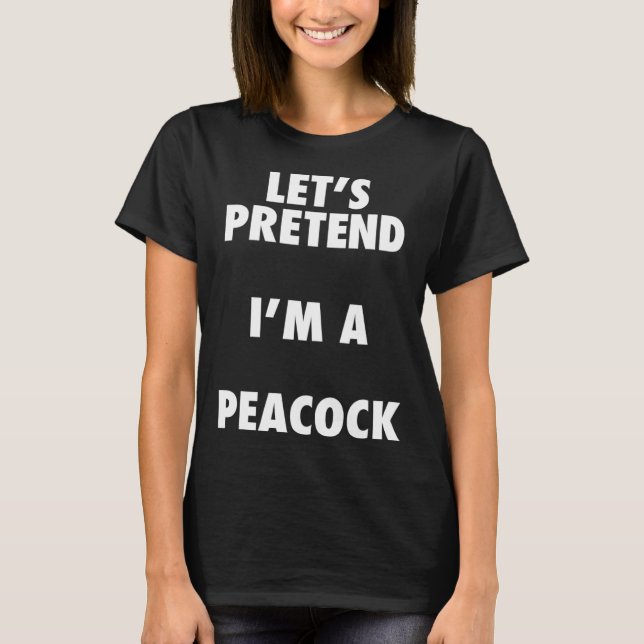 T-shirt Halloween Peacock Costume Shirt, Pretend I'm A Pea (Devant)