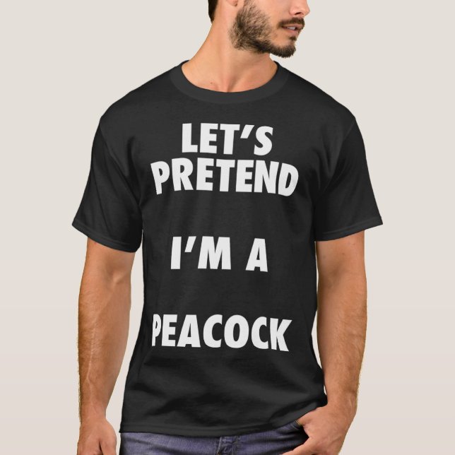 T-shirt Halloween Peacock Costume Shirt, Pretend I'm A Pea (Devant)