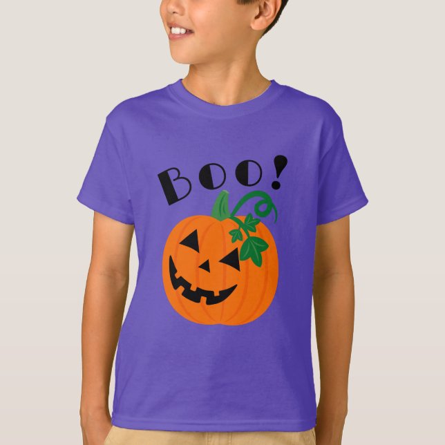 T-shirt Halloween Personnalisé Jack-o'-lantern Boo (Devant)