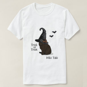 T-shirt Halloween Personnalisé Whimsical Funny Chat Modern