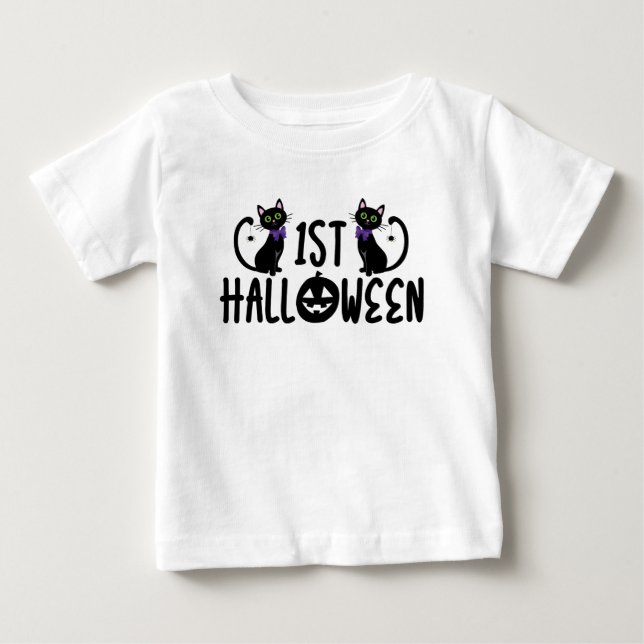 T-shirt Halloween pour bébé 1er âge mignon (Devant)