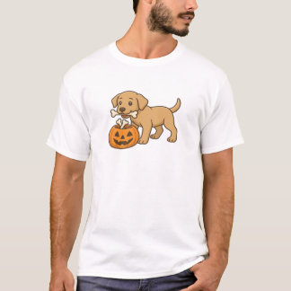 T-shirt Halloween Pup with Bones and Pumpkin Pal Classic T