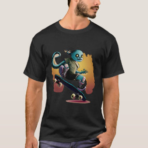 T-shirt Halloween Python Glissant Dans La Nuit Éffrayante