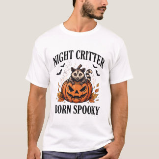 T-Shirt Halloween Raton Laveur Critter de Nuit