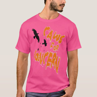 T-shirt Halloween Ravens Caws Pour Concert Fun Pun Orange 