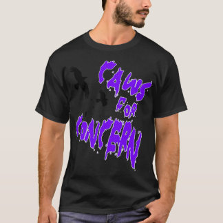 T-shirt Halloween Ravens Caws Pour Concert Fun Pun Purple 