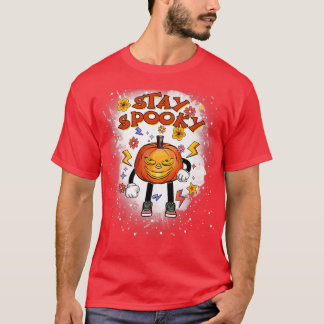 T-shirt Halloween Restez Éffrayant Effrayer Jack-o'-lanter
