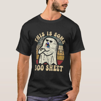 T-shirt Halloween Retro Boo Ghost Ceci Est Une Feuille De 