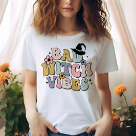 T-SHIRT HALLOWEEN RETRO SUPER VIBES DE TÉMOINS MAUVAIS