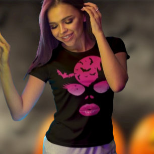 T-shirt Halloween rose enchanteur : Mystère et chauves-sou