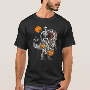 T-shirt Halloween S Skeleton équitation maman Dinosaure T 