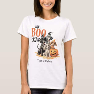 T-shirt Halloween Scary Boo Chiens d'équipage Femmes Éffra